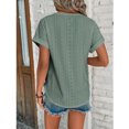 thumbnail image 2 of Hauts à Manches Courtes pour Femmes Mode Printemps/été Décontractée Ample Col Rond Manches Courtes Haut pour Femmes Aguichant Hauts d'Été pour Femmes Hauts à Manches Courtes T-Shirts pour Femmes Mode, 2 of 7