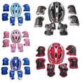 thumbnail image 3 of Suanret 7Pcs/Set Child Kids Safety Helmet & Knee & Elbow Pad Set for Boys Girls Cycling Skate Bike Red A 3-9 Years, 3 of 6