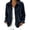 Navy women corduroy button down shirt a1, variant on RRJ Women Fall Winter Corduroy Collared Long Sleeve Button Down Shirts Casual Open Front Basic Tops, Black XL