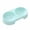 Blue, variant on Cat Double Bowl, Pet Food and Water Bowl Set, Candy Color Portable Feeding Tray for Cats and Small Dogs, Double Bowls for Dry Kibble and Fresh Water for Home, Travel, Kitchen, 9.1"
