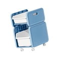 thumbnail image 1 of Tnarru under Desk Storage Box Container Toys Chest Organization File Organizer Organizer Box Storage Bin for Office Kids Room Pantry Blue 48cm with Wheel, 1 of 8
