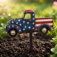 thumbnail image 6 of 4th of July Decoration Metal Yard Stake, 12" Outdoor Garden Decor Rustproof Metal Ornament for Patio Front Porch Flag Memorial Day Veterans Day Holiday Decorations, 6 of 8