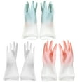 thumbnail image 3 of GOOHOCHY Juego de 3 pares de guantes de goma para limpieza de cuencos, impermeables, para lavandería, protectores de manos, de cocina y lavavajillas (colores surtidos)., 3 of 8