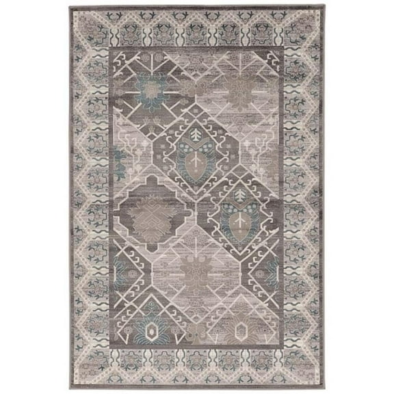 Riverbay Furniture 5' x 7'6" Rug in Gray and Charcoal