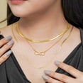 thumbnail image 5 of Juego de Collar con Colgante en Capas JeenMata de 3 Pzas con Nudo Eterno Chapado en Oro Amarillo, 5 of 5