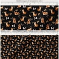 thumbnail image 2 of Soimoi Black Cotton Cambric Fabric Insect & Cat Animal Printed Craft Fabric by The Yard 56 Inch Wide, 2 of 7