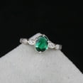 thumbnail image 2 of Emerald 925 Sterling Silver Ring, Oval Cut Anniversary Gift Ring Christmas Gift For Him, 2 of 5