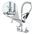 thumbnail image 3 of Aquaterior 26" Height Commercial Faucet with Sprayer Wall Mount Pre-Rinse Kitchen Sink for 2/3 Compartment Sink, 3 of 9