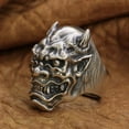 thumbnail image 5 of 925 Sterling Silver Japanese Ghost Prajna Ring Biker Punk Devil Skull Jewelry TA253 US Size 7, 5 of 15