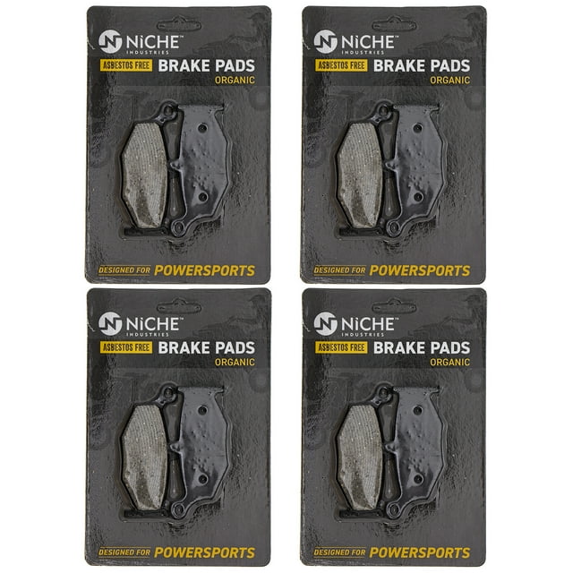 Niche Rear Brake Pad Set for Suzuki GSXR600 Organic Motorcycle 4 Pack 519-KPA2413D