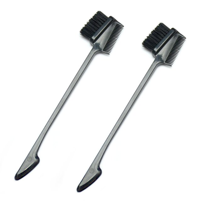 Luwigs Cepillos para el cabello Juego de 2 cepillos para el cabello con control de bordes de doble cara - Herramienta de aseo con peine 3 en 1 para mujeres y niñas Belleza Estilo natural Cepillos para