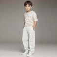 thumbnail image 2 of Gibobby Boys Pants Toddler Boys Straight-Leg Soft Pants 12 18Months 2T 3T 4T Lightweight Trousers With Side Pockets For Winter Fall Toddler Warm Sweatpants(8-9 Years,White), 2 of 8