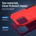 thumbnail image 4 of for iPhone 13 Pro Max Case, Dual Layers Shell Hard PC + Soft TPU Back Shell Heavy Duty Military Drop Protection Rugged Shockproof Hybrid Case for iPhone 13 Pro Max, Red/Rose, 4 of 7