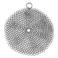 thumbnail image 2 of 7 Inch Chainmail Scrubber 316 Stainless Steel Cast Iron Cleaner with Hanging Ring for Pot Pan Skillet and Cookware Cleaning, 2 of 9