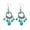 Blue, variant on Mightlink 1 Pair of Boho Chic Faux Turquoise Tassel Earrings Lightweight Hypoallergenic Retro Style Polished Metal Plated Earrings