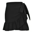 thumbnail image 1 of Vedolay Skorts Skirts For Women Women's Summer Mid-Length Flowing A-Line Pleated Skirt,Black M, 1 of 5