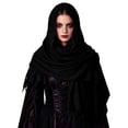 thumbnail image 4 of Renaissance Halloween Shawl For Women, Hooded Cowl Scarf Accessories, Medieval Vintage Festivals Wrap Cape, 4 of 6