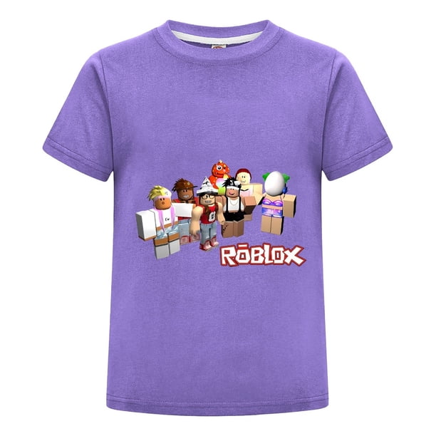 Ropa Infantil Roblox para Niño, Playera de Algodón con Estilo Gamer y Diseño de Personajes, Camiseta Cómoda para Verano, Ocasiones Especiales y Uso Diario
