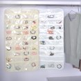 thumbnail image 5 of 80 Pockets Hanging Jewelry Organizer for Women, Storage Bag for Earrings Necklace Bracelet Ring Accessory Display Holder Box Beige, 5 of 8