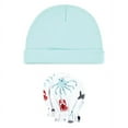 thumbnail image 3 of Hudson Baby Infant Boy Cotton Cap and Scratch Mitten Set, Ocean Friends, 0-6 Months, 3 of 6