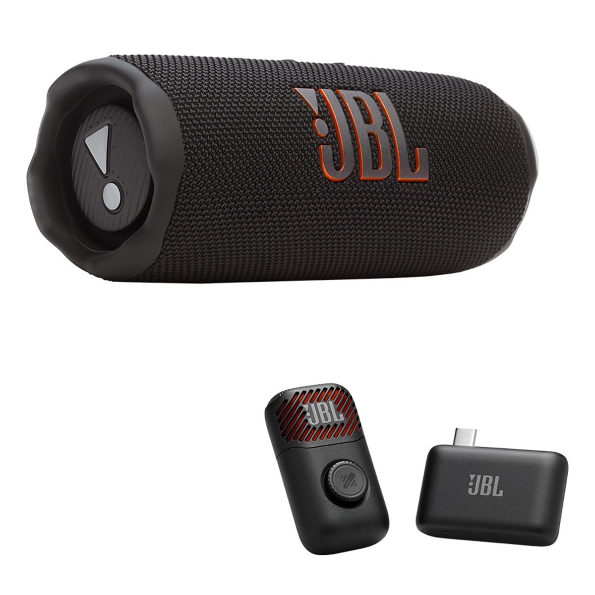 JBL Charge 6 Portable Speaker Bundle with EasySing Mic Mini (Black