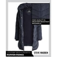 thumbnail image 3 of Abrigo de invierno acolchado con aislamiento Steve Madden, parka acolchada, azul marino, 3 of 7