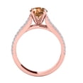 thumbnail image 4 of Mauli Jewels Engagement Rings for Women 1.20 Carat Halo Unique Design Morganite And Diamond Engagement Ring Crafted 4-prong 14k Solid Rose Gold, 4 of 7