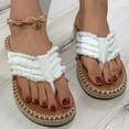 thumbnail image 6 of Wavsuf Slides for Women Solid Wide Beach Casual Summer White Slides Slippers Size 4.5, 6 of 6