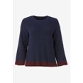 thumbnail image 4 of Ellos Plus Size Boxy Color Block Pullover, 4 of 4