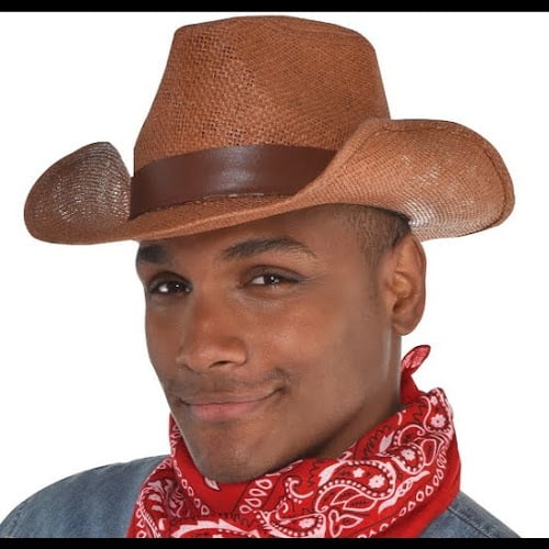 Brown Burlap Cowboy Hat - Walmart.com