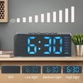 thumbnail image 4 of Unique Bargains 2 Pcs Digital Dual Alarm Clock for Bedroom Black Green/White Pink, 4 of 6