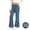 #21-Blue, variant on Spazoro Girls Flare Pants, Floral Print Soft Elastic Waist Flared Leg Stretchy Trendy Casual Bottoms Blue Size 6