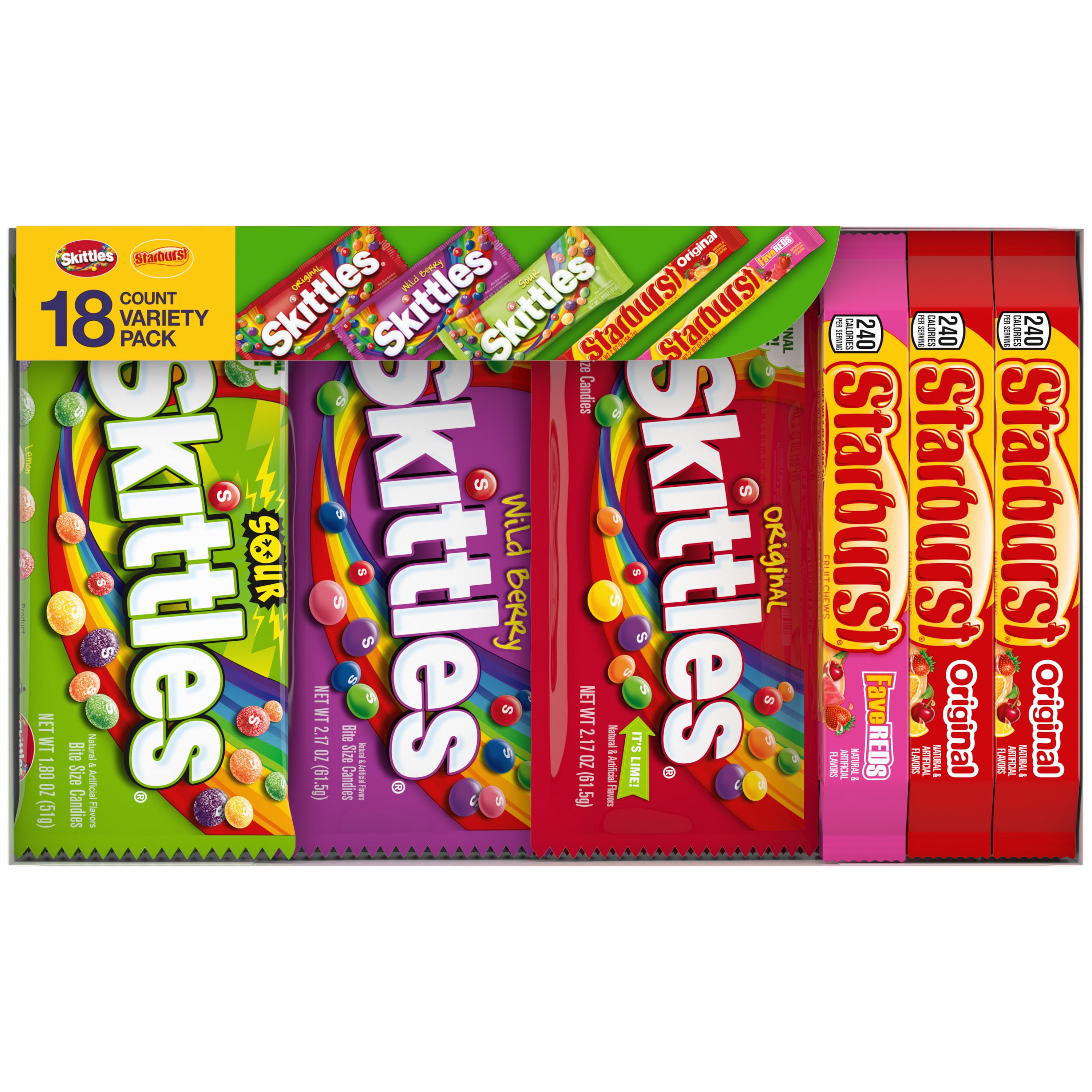 Skittles & Starburst Summer Chewy Candy Assortment - 37.05oz/18ct Box