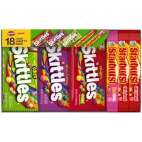 Mars Mixed Skittles & Starburst Variety Pack Chewy Candy Assortment -18 Bars Box