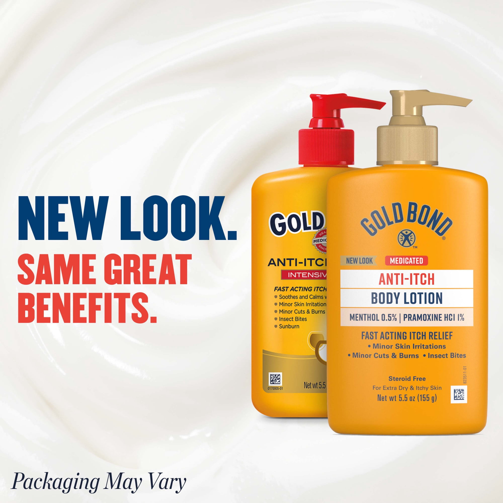 (2 pack) Gold Bond Medicated Anti-Itch Body Lotion, 5.5 oz., Steroid Free, Fast Acting Itchy Skin Relief