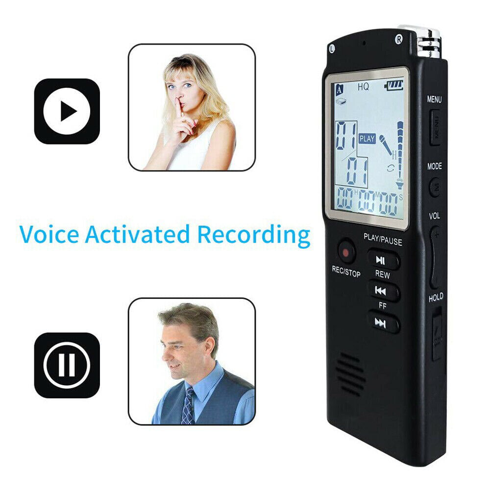 32G Voice Activated Mini Spy Digital Sound Audio Recorder Dictaphone MP3 Player 