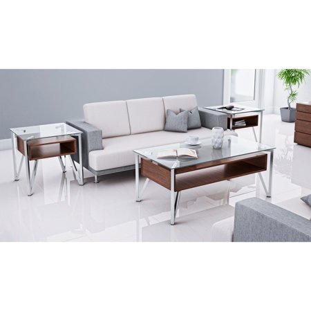 LumiSource - Hover End Table - Walnut
