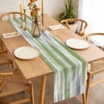 thumbnail image 3 of Sage Green Gray Table Runner - 60 Inch Long, Kitchen Dining Table Runner Dresser Scarves, Gradient Country Abstract Aesthetic Farmhouse Decor for Coffee Tables Wedding Party Banquet, 3 of 8