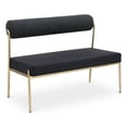 thumbnail image 1 of Meridian Furniture Carly Black Vegan Leather Bench, 1 of 9