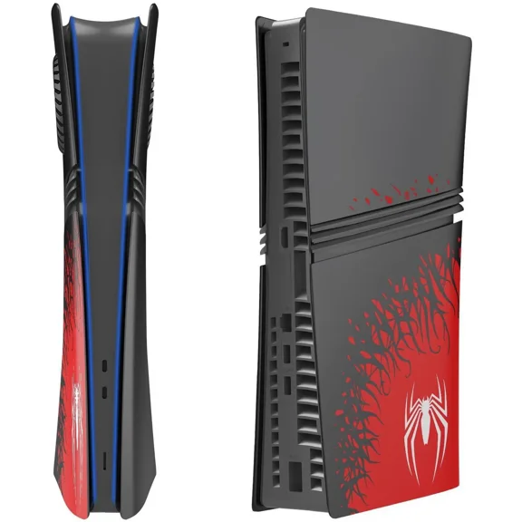 Faceplate for PS5 Pro Edition Edition Case Cover Shell Spider Face Plates For Playstation 5 Pro Edition Console Replacement Accessory Anti-Scratch Dust Cover Skin Protector