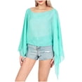 thumbnail image 4 of HOMBOM Womens Cover Up Swimsuit Cover Ups Breathable Long Sleeve Holiday Cover Ups Top for Ladies, 4 of 6