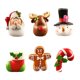 thumbnail image 3 of 6 piezas de colgante navideño de resina, colgante para manualidades DIY, adorno decorativo de mesa para Adornos, 3 of 9
