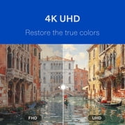 onn 55 The Fresco Art Gallery 4K UHD Google TV with Gemini, Walnut Frame and Mounting Kit