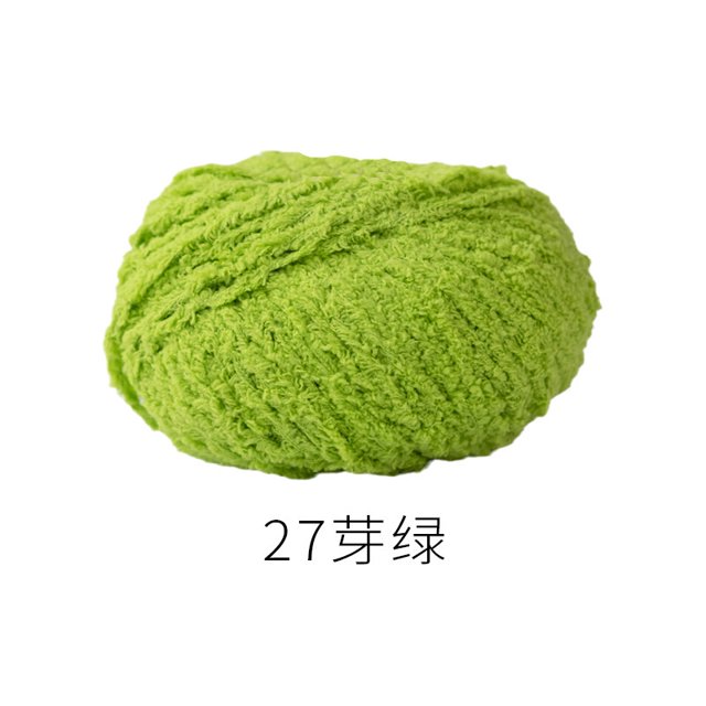 Xiao Hua rollos de hilo de terciopelo suave verde - 50 g de hilo grueso y esponjoso, utilizado para manualidades cómodas, bufandas y proyectos de tejido rápido