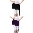 thumbnail image 1 of 2x danza del vientre borlas cadera bufanda cintura triángulo cinturón con Macarena Bufanda de danza del vientre para mujer, 1 of 5