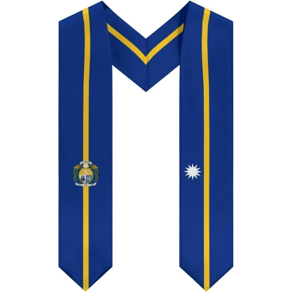 DABOYOZHZH Emblem of Nauru Graduation Stole Shawl Sash Honor For Study Aboard International Students
