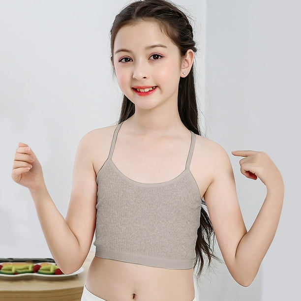 Dyfzdhu Kids Girls Underwear Cotton Bra Vest Children Underclothes