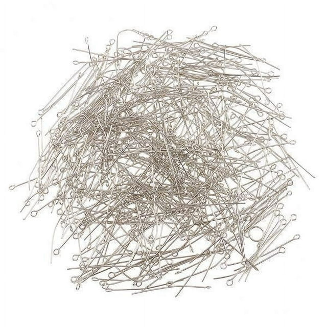2x 500 Unids Plata Pasador Pines Abiertos Agujas Artesanía Joyería Hallazgo - Pack de 1000 unidades