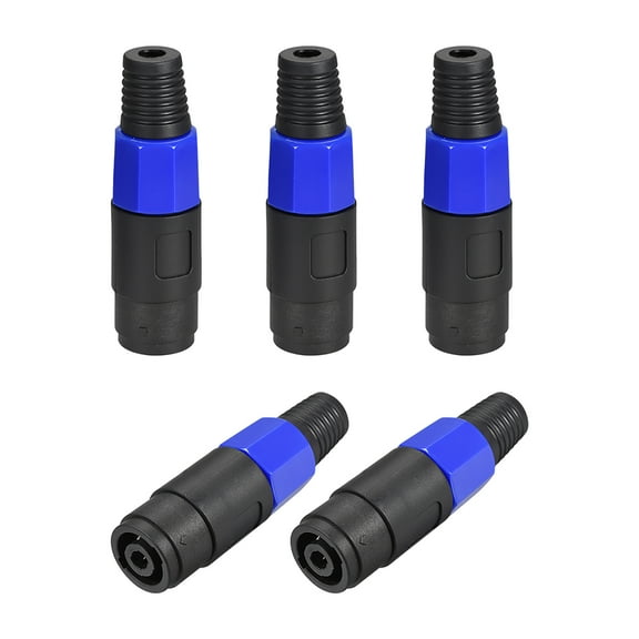 SpeakOns Speaker Female Adapter Connectors,4 Pole Speaker Plug Twist Lock,Speakons Compatible 5pcs