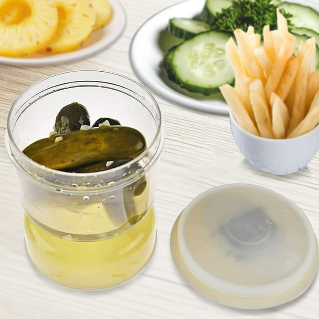 Pickle Olive Hourglass Jar Pickle Juice and Dry Separator Food